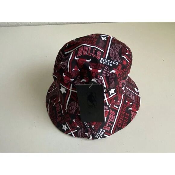 Chicago Bulls Bucket Hat NBA Classic Ultra Game Black Red Retro VGMC069F NEW - Picture 3 of 11